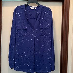 Elegant Blue Studded Blouse